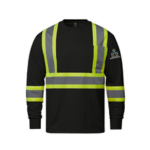 Load image into Gallery viewer, Sault College Facilities Management Paramount Cotton Long Sleeve Hi-Vis T-Shirt