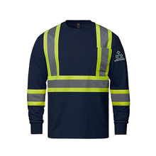 Load image into Gallery viewer, Sault College Facilities Management Paramount Cotton Long Sleeve Hi-Vis T-Shirt