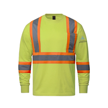 Load image into Gallery viewer, Sault College Facilities Management Paramount Cotton Long Sleeve Hi-Vis T-Shirt