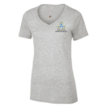 Load image into Gallery viewer, Sault College Facilities Management Ladies V-Neck Cotton Tee