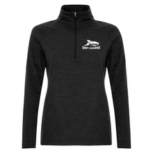 Load image into Gallery viewer, SMFI STAFF Dynamic Heather Fleece 1/2 Zip Ladies Sweatshirt