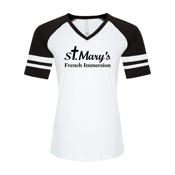 SMFI Spirit Wear Ring Spun Ladies Baseball Tee