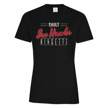 Load image into Gallery viewer, Sault Ringette Club Ice Hawks Everyday Ring Spun Cotton Ladies Tee