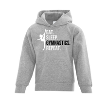 Load image into Gallery viewer, SSMGC Eat, Sleep, Gymnastics, Repeat Everyday Fleece Youth Hoodie