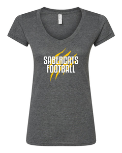 Sault Sabercats M&O Women's Deluxe Blend V-Neck T-Shirt