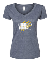 Load image into Gallery viewer, Sault Sabercats M&amp;O Women&#39;s Deluxe Blend V-Neck T-Shirt
