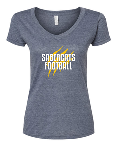 Sault Sabercats M&O Women's Deluxe Blend V-Neck T-Shirt