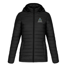Load image into Gallery viewer, Sault College Facilities Management Canyon Ladies Puffy Jacket with Detachable Hood (Embroidered)
