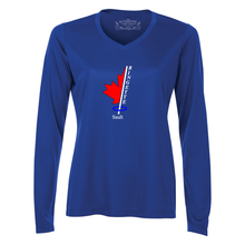 Load image into Gallery viewer, Sault Ringette Pro Team Ladies V-Neck Long Sleeve Tee