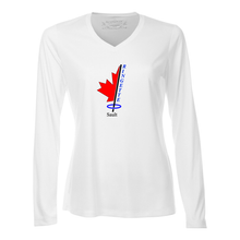 Load image into Gallery viewer, Sault Ringette Pro Team Ladies V-Neck Long Sleeve Tee