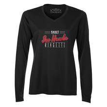 Load image into Gallery viewer, Sault Ringette Pro Team Ladies V-Neck Long Sleeve Tee