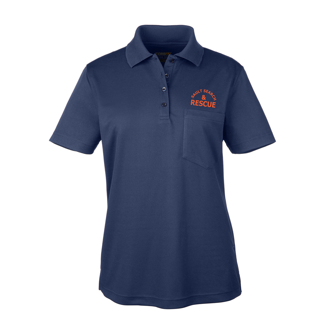 Sault Search & Rescue Ladies Performance Piqué Polo with Pocket