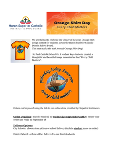HSCDSB Every Child Matters 2023 Everyday Cotton Adult Tee