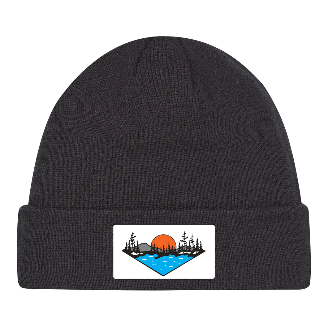 Naturally Illustrated Sunset Patch Acrylic Cuff Toque