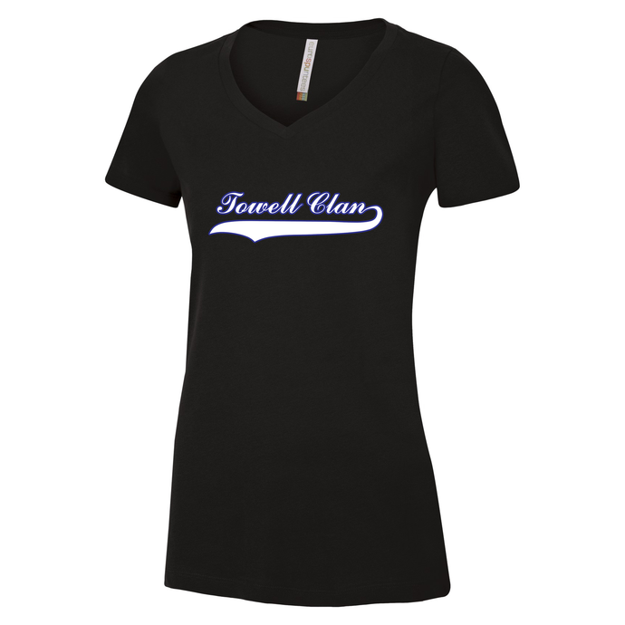 Towell Clan Ring Spun V-Neck Ladies Tee