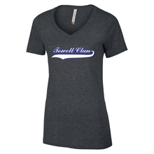 Load image into Gallery viewer, Towell Clan Ring Spun V-Neck Ladies Tee