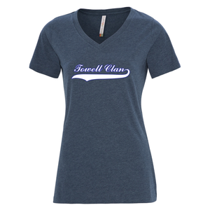 Towell Clan Ring Spun V-Neck Ladies Tee