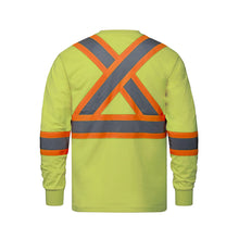 Load image into Gallery viewer, Sault College Facilities Management Paramount Cotton Long Sleeve Hi-Vis T-Shirt