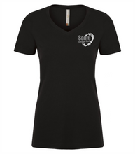 Load image into Gallery viewer, Sault Cycling Club Ladies V-Neck Cotton Tee