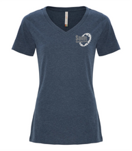 Load image into Gallery viewer, Sault Cycling Club Ladies V-Neck Cotton Tee