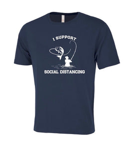Social Distancing Fishing T-Shirt