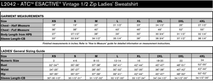 THRIVE ESActive Vintage 1/2 Zip Ladies Sweatshirt
