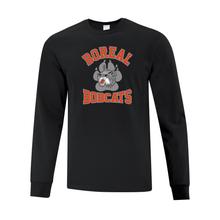 Load image into Gallery viewer, Boreal Bobcats Logo Spirit Wear Adult Long Sleeve Tee