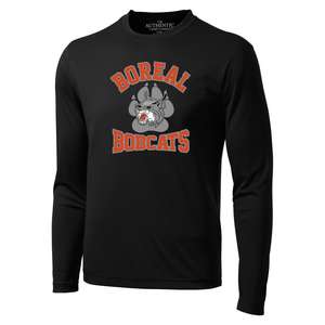 Boréal Bobcats Logo Spirit Wear Pro Team Long Sleeve Adult Tee