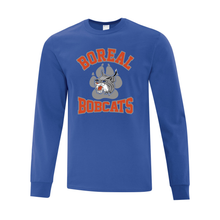 Load image into Gallery viewer, Boreal Bobcats Logo Spirit Wear Adult Long Sleeve Tee
