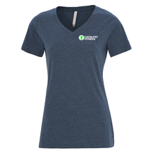 Load image into Gallery viewer, Catalyst Fitness Ring Spun V-Neck Ladies Tee