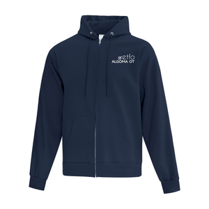ETFO Algoma OT Everyday Fleece Hooded Full Zip Sweatshirt (FLC White Logo)