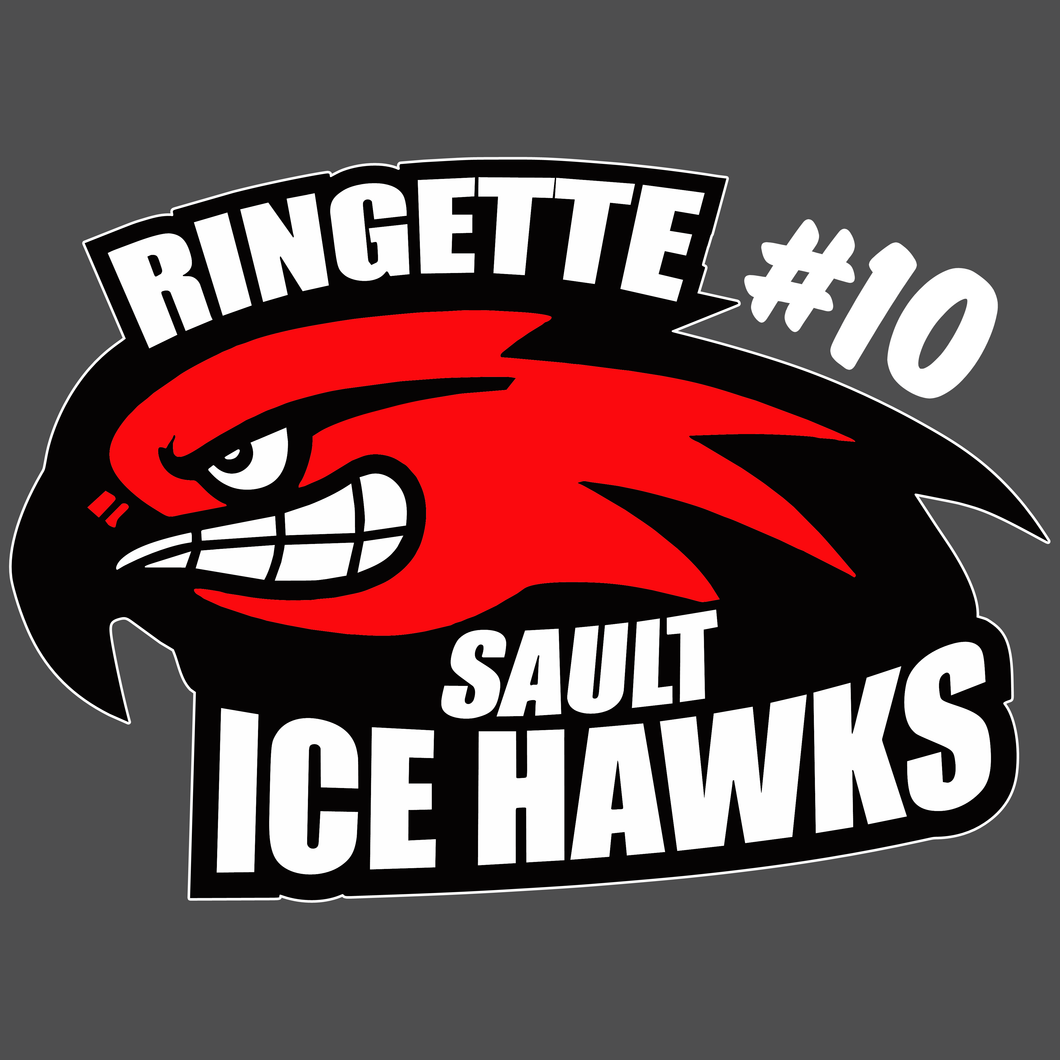 Sault Ringette Club Ice Hawks Car Window Decal
