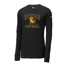 Load image into Gallery viewer, Korah Football NIKE Dri-FIT Cotton/Poly Long Sleeve Tee