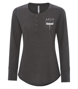 Arch Ladies Waffle Knit Henley