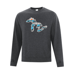 Great Lakes Everyday Fleece Crewneck Sweater - Naturally Illustrated