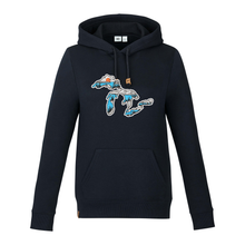 Load image into Gallery viewer, Great Lakes Tentree Space Dye Ladies Classic Hoodie - Naturally Illustrated