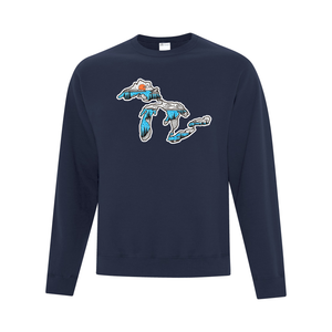 Great Lakes Everyday Fleece Crewneck Sweater - Naturally Illustrated