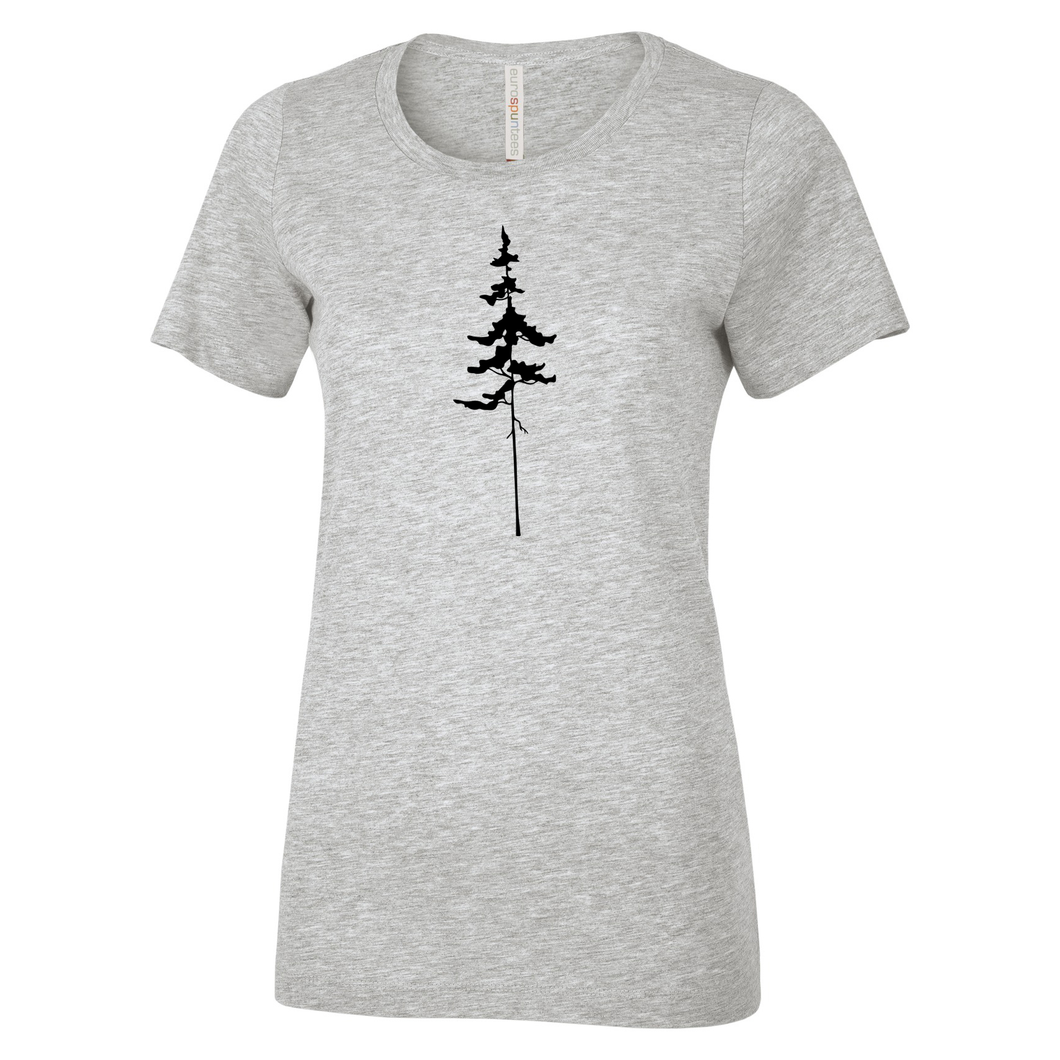 Lone Pine Eurospun Ring Spun Ladies Tee - Naturally Illustrated x NOS