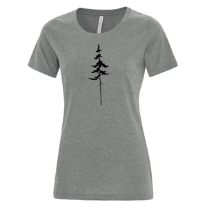 Lone Pine Eurospun Ring Spun Ladies Tee - Naturally Illustrated x NOS