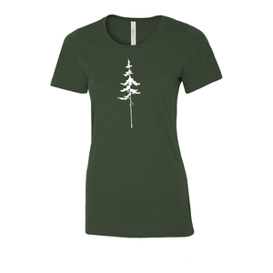 Lone Pine Eurospun Ring Spun Ladies Tee - Naturally Illustrated x NOS
