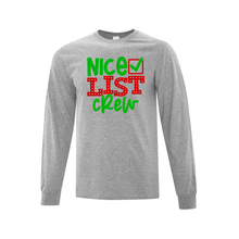 Load image into Gallery viewer, Nice List Crew Long Sleeve Tee - Youth AND Adult