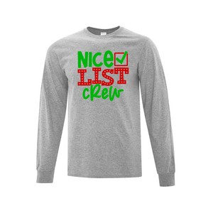 Nice List Crew Long Sleeve Tee - Youth AND Adult