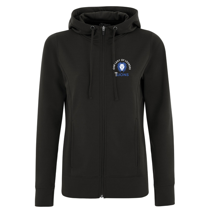 OLOL STAFF Game Day Fleece Full Zip Ladies Hooded Sweatshirt