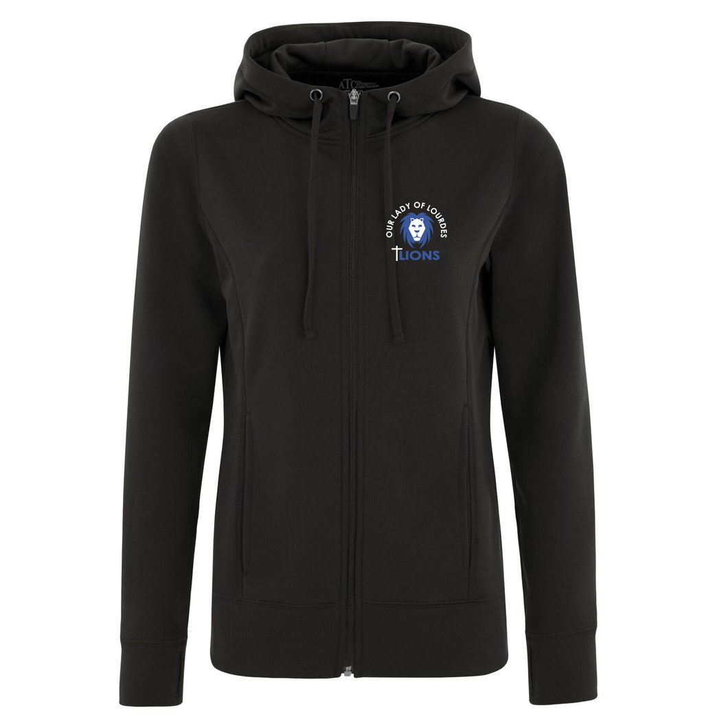 OLOL STAFF Game Day Fleece Full Zip Ladies Hooded Sweatshirt