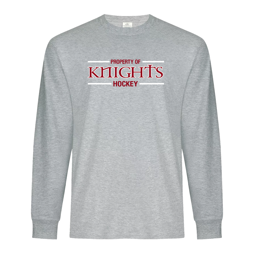 Property Of Knights Hockey Cotton Long Sleeve Tee