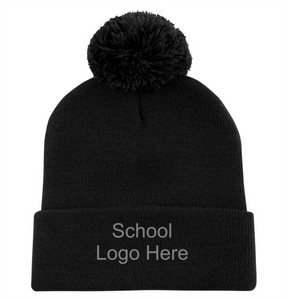 School Spirit Wear Cuffed PomPom Toque