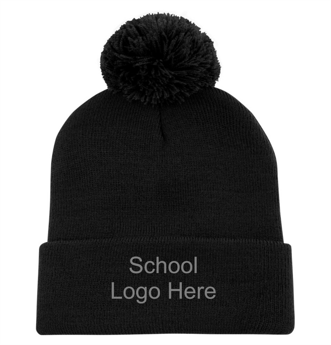 School Spirit Wear Cuffed PomPom Toque