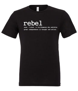 REBEL GYM "Rebel" Definition Adult T-Shirt