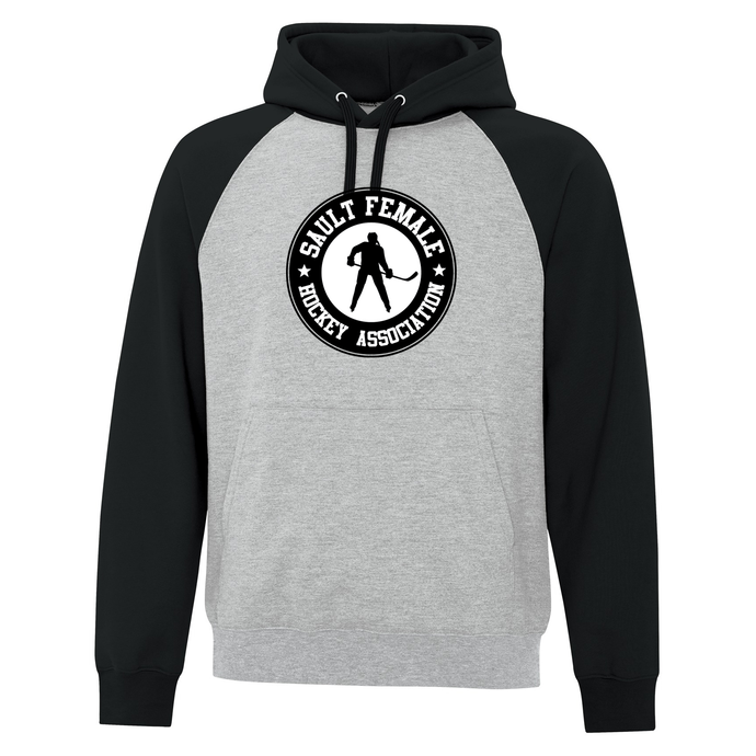 Sault Female Hockey Association Everyday Fleece Adult 2-Tone Hooded Sweatshirt