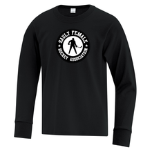 Load image into Gallery viewer, Sault Female Hockey Association Everyday Cotton Youth Long Sleeve Tee